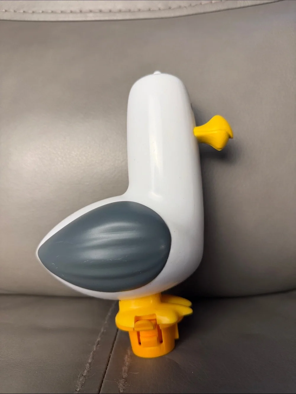 Nemo bouncer replacement toy White and Gray Seagull Bird Toy with Yellow Beak